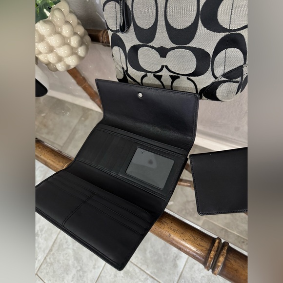 Coach jacquard crossbody shoulder bag black 13079 and wallet - Picture 12 of 17